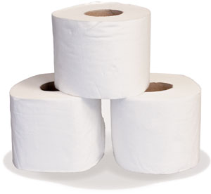 Quick dissolving toilet rolls